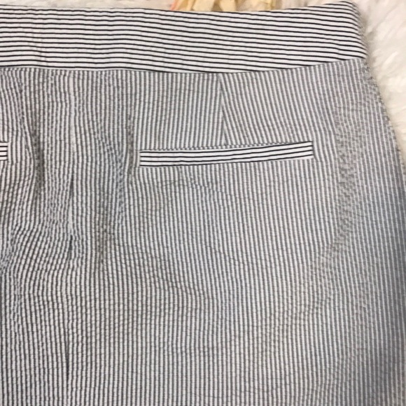 J.Crew Navy Blue & White Stripe Skirt - Picture 4 of 4